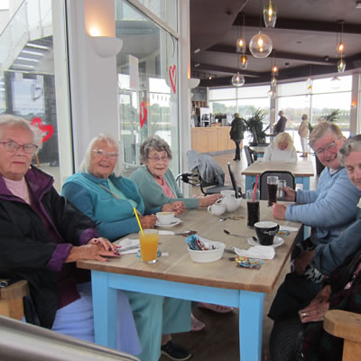 people sat at a table